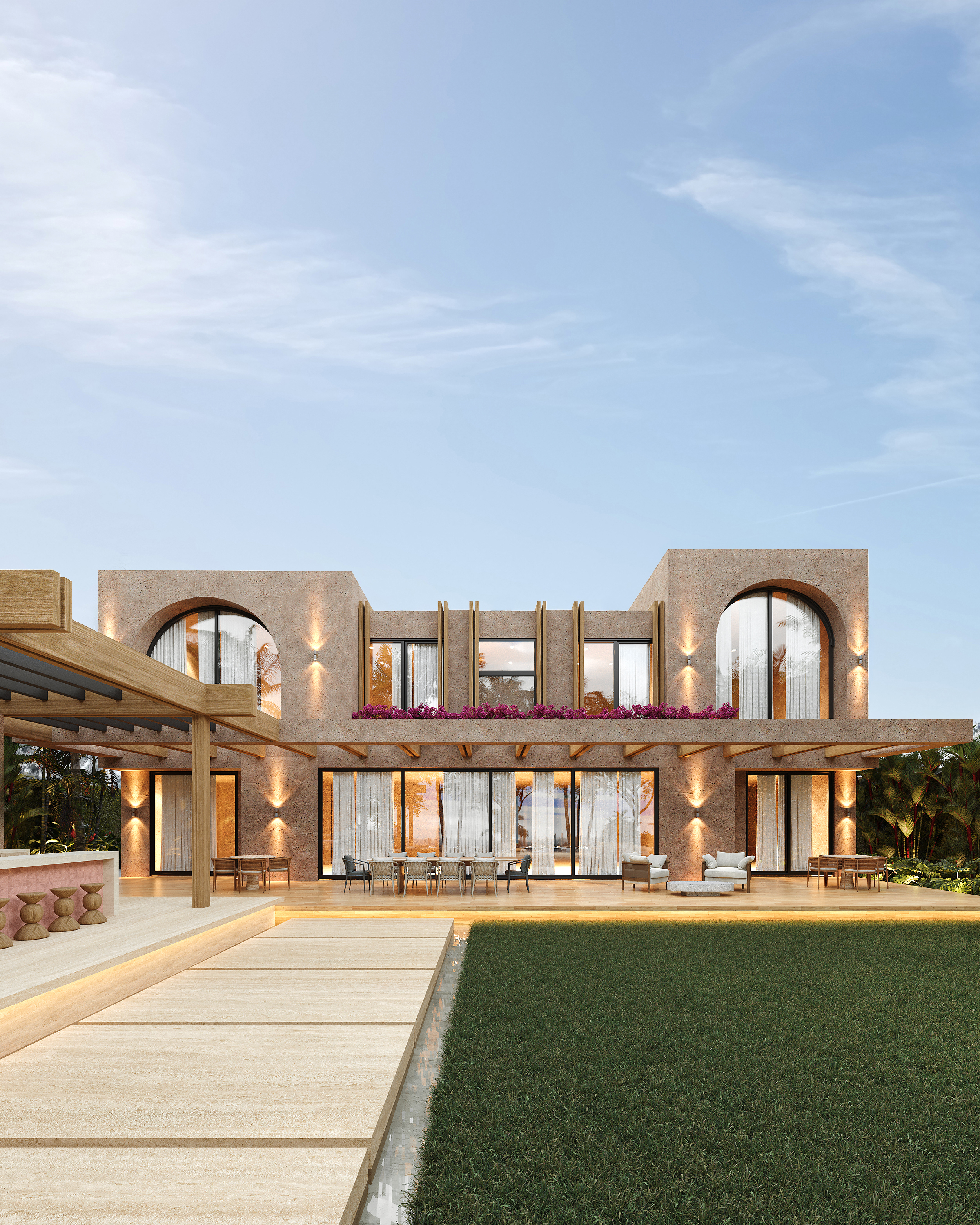 PROYECTO PUNTA CANA - FACHADA POSTERIOR 2